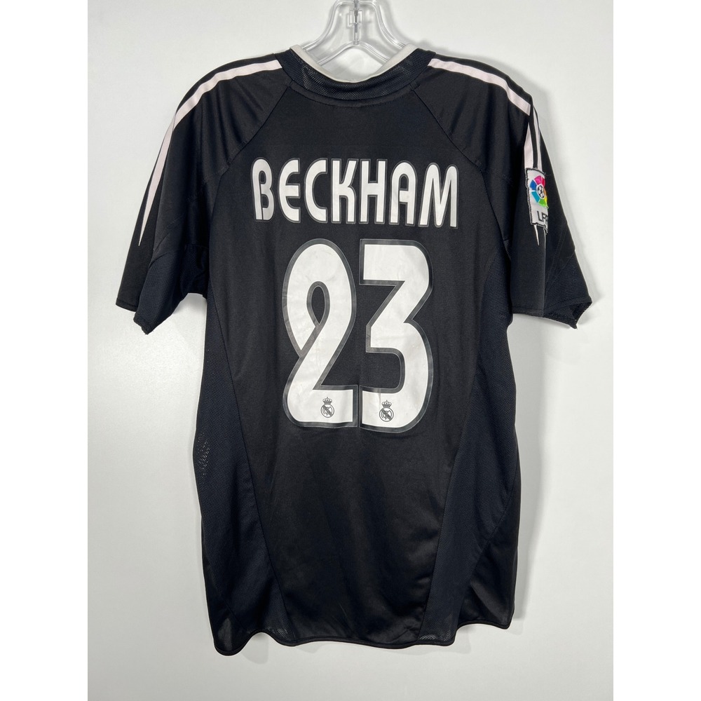 Vintage Adidas Real Madrid Beckham 23 Black Soccer Jersey Sportswear Medium